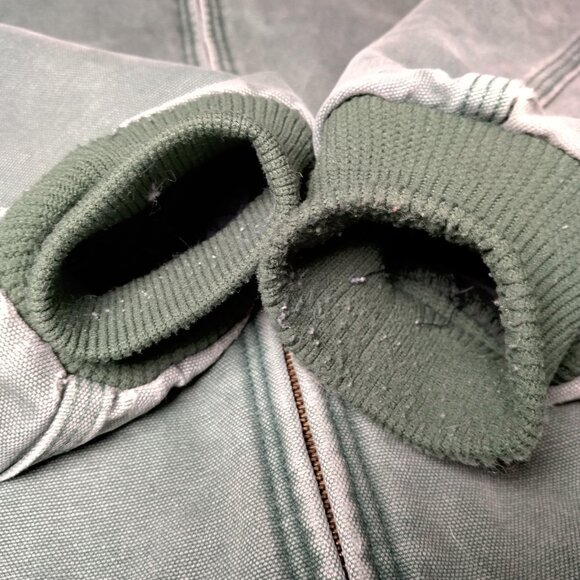 Vintage 1990s Carhartt Jacket 2XL Green Canvas Workwear USA Union Made JQ294 - Picture 15 of 16